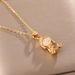 New Internet Celebrity Style Heart Sutra Projection Small Buddha Titanium Steel Necklace Women's Luxury Gold Inlaid Jade_ipsvogv.com