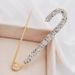 Simple rhinestone large pin buckle pin Korean clothing accessories sweater accessories men and women clothes cardigan jacket brooch_ipsvogv.com