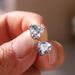 Cao Shi Fashion Color Treasure Simple Geometric Triangle Zircon Female 2021 New Trend Mini Earrings_ipsvogv.com
