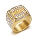 New Hip-Hop Titanium Steel Vacuum Gold Plated Inlaid With Diamonds KING Ring_ipsvogv.com