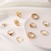 New Gold Personalized Star Moon Love Carved Hollow Dot Diamond 10 Piece Set Ring_ipsvogv.com