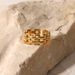 fashion personalized women's non-fading ring gold-plated hollow watch band ring niche ins titanium steel bracelet_ipsvogv.com