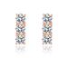 Women's Jewelry Silver Moissanite High Grade Earrings 30 Point Earrings Simple And Versatile White Gold Rose Gold Earrings_ipsvogv.com