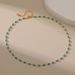 Copper plated K gold natural turquoise necklace high grade sense of versatile necklace texture jewelry_ipsvogv.com