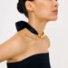 Round Bead Niche Personality Fashion Clavicle Chain Tie Bowknot Ribbon Beaded Necklace_ipsvogv.com