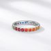 S925 Silver Color Zirconium Ring Surrounded By Rainbow Zircon Index Finger Ring Men And Women Hip Hop Simple Fashion_ipsvogv.com