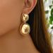 Geometric luxury style women's with personalized fashion OL round ball design electroplated alloy earrings for women_ipsvogv.com