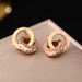 Internet Celebrity Personality Titanium Steel For Women's Instagram Creative Diamond Inlaid Double Ring Roman Digital_ipsvogv.com