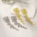 E12257 3D Flower Tassel Earrings, Middle Ages, High Grade, Exaggerated Leaves, Personalized Earrings for Women_ipsvogv.com