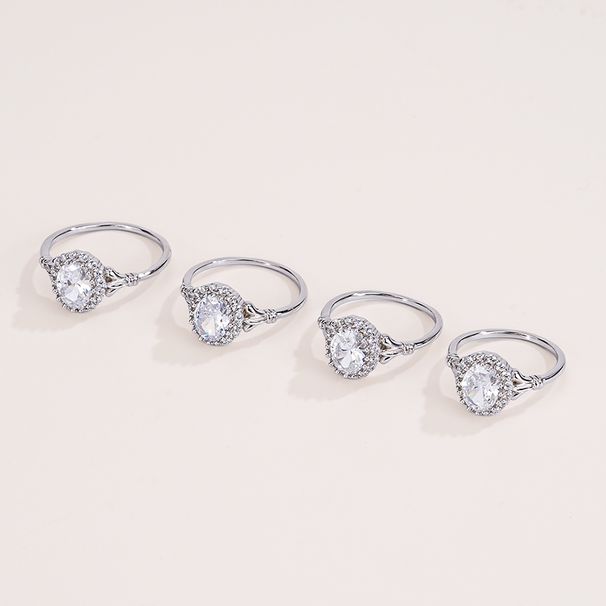Avra S Pure Silver Light Luxury Pigeon Egg Ring, Women's Hand-held Flower Diamond Set With Sparkling Zirconium_ipsvogv.com
