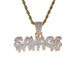 Unisex Hot Selling Necklace Men's Rap SAVAGE Hip Hop Pendant Micro Inlaid Zircon Necklace_ipsvogv.com