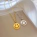 【 Full body titanium steel 】 Round smiling face, personalized and minimalist. True gold necklace in the furnace for_ipsvogv.com
