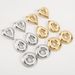 1 Pair Retro Simple Style Circle Water Droplets Heart Shape Iron Gold Plated Ear Studs_ipsvogv.com