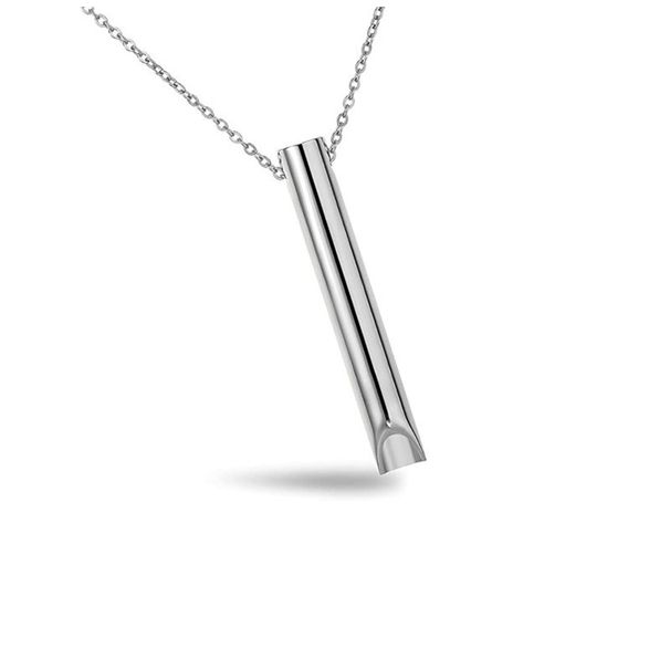 hot selling stainless steel meditation whistle necklace to relieve anxiety and regulate breathing pendant jewelry_ipsvogv.com
