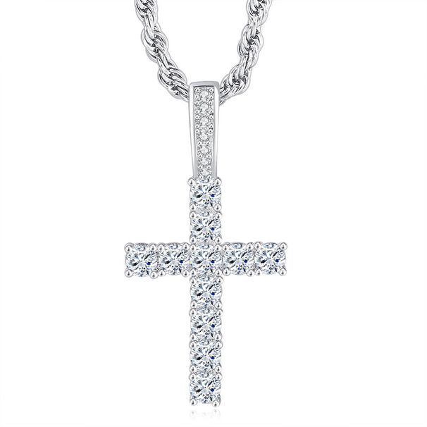 Men’s Jewelry Set Fashion Hit Hip Hop Copper Inlaid 4mm Zircon Plated Real Gold Pendant Necklace Street Fashion Accessories_ipsvogv.com