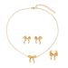 Fashion commuting style women's earring set, niche bow design, high-end necklace jewelry_ipsvogv.com