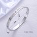 Wholesale Lady Solid Color Stainless Steel Gold Plated Zircon Bangle_ipsvogv.com