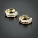 Cao Shi Couple's Full Of Zircon Gold Men's Ear Buckles, Korean Version Unisex Earrings Are Hot Selling_ipsvogv.com
