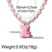 Fashion Jewelry Simple Candy Color Bear Pendant Women's Necklace Clavicle Chain_ipsvogv.com