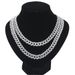 Men’s Jewelry Set Fashion Hot Selling Men's Fashion Accessories Hip Hop Big Gold Chain Diamond Cuban Chain Bracelet Necklace_ipsvogv.com