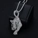 Trendy New Animal Hip-Hop Jewelry Titanium Steel Color-Retaining Gold-Plated Oil-Drip Rhinestone Leopard Head Pendant_ipsvogv.com