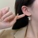 South Korea's Dongdaemun Design Bow Pearl Earrings Temperament Personality All Match Ins Style Ear Jewelry Earrings_ipsvogv.com