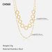 French Retro Geometric Necklace - Gold Plated Stainless Steel Clavicle Chain (Hip Hop Style)_ipsvogv.com