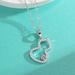 Women's Jewelry Silver Diamond Gourd Necklace Creative Gold Plated Zircon Hollow Pendant Clavicle Chain Jewelry_ipsvogv.com
