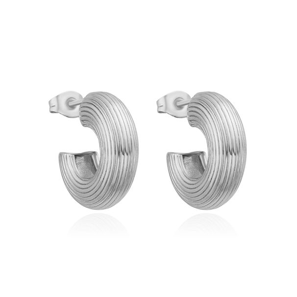 Women’s Jewelry Set Fashion EarringsThick Circle C Shaped Earrings Exaggerated Earrings New Trend Earrings Female Personality Simple_ipsvogv.com
