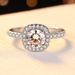 Sterling Silver Four-Prong Moissanite Ring Adjustable Sizes 0.3-3ct Hi-Carbon Diamond Jewelry For Women_ipsvogv.com