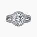 Two Carat Moissanite Ring Moissanite Double Row Diamond Nail Pattern All Match Temperament Closed White Copper Ring_ipsvogv.com