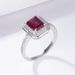 Classic Geometric Cultivated Emerald Ring S925 Silver Inlaid Cultivated Colored Gemstone Index Finger Ring Banquet Wedding Light Luxury_ipsvogv.com