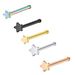 straight stainless steel five-pointed star nose nail nose nail curved stainless steel piercing jewelry_ipsvogv.com