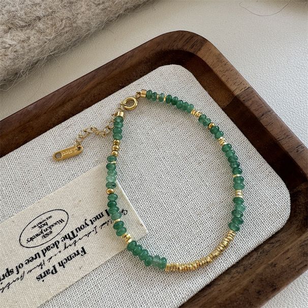 Green Donglin Natural Stone Beaded Necklace For Women Light Luxury High End 2025 New Spring Retro Niche New Chinese Style_ipsvogv.com