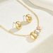 Geometric light luxury style necklace set, female personality, round niche electroplating design, earrings versatile set_ipsvogv.com