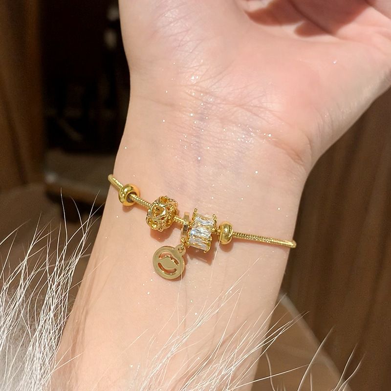 Unisex high grade zircon small waist love bracelet fashionable commuting adjustable bracelet exquisite new hand jewelry for women_ipsvogv.com