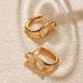 French Cold Style Square Retro Earrings Copper Plated K Real Gold Simple INS Style Sugar Cube Maillard Ear Buckle Color Preservation_ipsvogv.com
