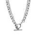 Women's Jewelry Set Fashion Geometric Cross Chain Hip Hop Titanium Steel Necklace Female Necklace Double Layer Silver Jewelry_ipsvogv.com