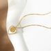 S Sterg Sier LOVE Natural Mother Shell Simple Pendant Necklace_ipsvogv.com