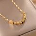 Korean Style Fashionable Titanium Steel Necklace For Women, With A Light Luxury High-end Feel. Eight Sided Wealth Block_ipsvogv.com