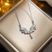 2023 Angel Wings Pendant Titanium Steel Necklace for Feminine Fade, Light Luxury Feminine Design Collar Chain_ipsvogv.com