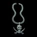 Full Diamond Pattern Men's Alloy Large Pendant With Exaggerated Personality And Domineering Halloween Skull Necklace_ipsvogv.com