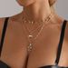 Oil drop devil eye snake pendant clavicle chain creative design multi layer necklace accessories_ipsvogv.com