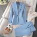 Women's Clothing long sleeved professional suits and trousers formal suits for interview sales work clothes _ipsvogv.com