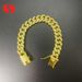 Hip Hop Pet Collar Cuban Dog Chain Full Diamond Necklace Buckle Gold Silver_ipsvogv.com