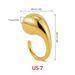 Unisex Hot Selling Real Gold Stainless Steel Water Drop Comma Open Ring Unisex Exaggerated Internet Celebrities_ipsvogv.com