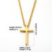 Hip-Hop Cross 304 Stainless Steel Plating Gold Plated Silver Plated Men's Pendant Necklace_ipsvogv.com