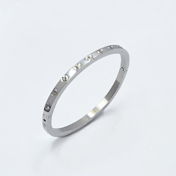 Women's Jewelry Retro Love Titanium Steel Bracelet Does Not Fade Niche Buckle Design Zircon Bracelet_ipsvogv.com