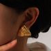 Trendy Fashionable Geometric Woven Striped Simple And Versatile, Triangular Square Lines, Textured Earrings, Earrings_ipsvogv.com