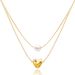 Hot Sale Across Fashionable Commuter Ladies Versatile Niche Design Love Pearl Double Layer Necklace_ipsvogv.com